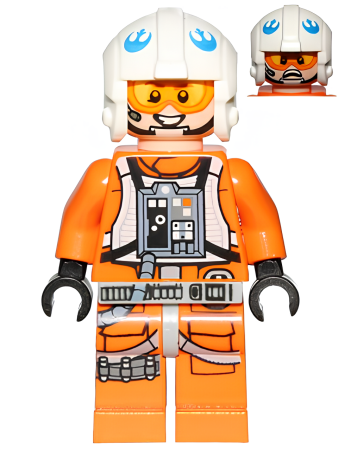 Минифигурка Lego Star Wars Rebel Pilot - Zin Evalon sw0761 U